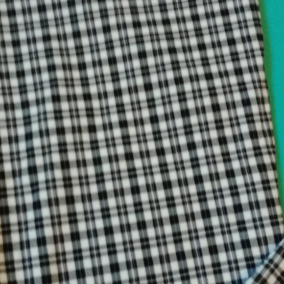 MAISON D'AMELIE BLACK AND WHITE CHECK STRETCH PANTS, SIZE 6 - Picture 10 of 10